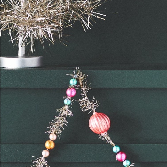 Vintage Pastel Tinsel Traditional Glass Garland - Picture 10 of 16